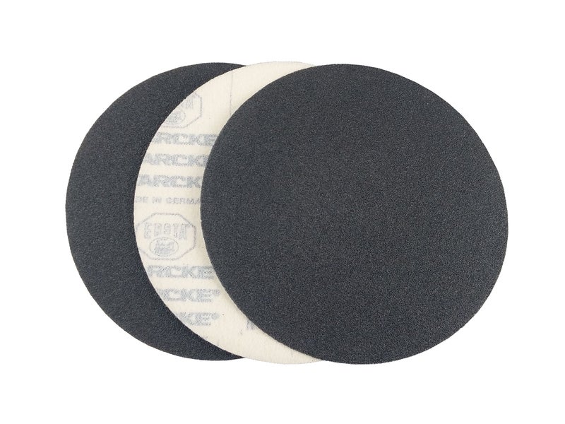Starcke Premium 7 Inch Sanding Discs, 25 Pack Hook and Loop Sandpaper, 36 Grit Grinder Sanding Disc, No Hole Black Silicon Carbide Sandpaper Discs for Stone, Metal, Wood, Floor, Paint and Plastics - Image 1